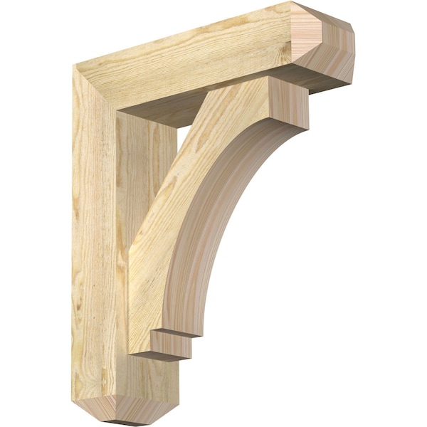 Ekena Millwork Imperial Craftsman Rough Sawn Bracket w/ Offset Brace, Douglas Fir, 6"W x 20"D x 24"H BKT0604X20X24IMP04RDF - main